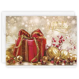 The Gallery Collection, 25 Count Card Pack, Christmas Cards with Foil Lined Envelopes (Holiday Display), For Business or Consumer