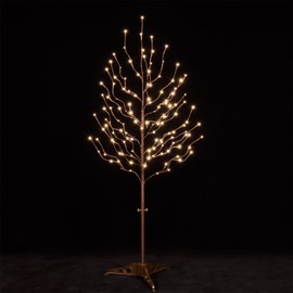 Tybeeu 4ft Star Light Tree with 128 Warm White LEDs for Holiday Decor - Dimmable, UL Certified, Waterproof - Ideal for Indoor and Outdoor Decoration