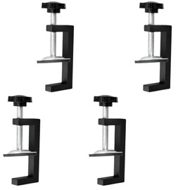 Loopunk Universal C-Clamp, 4PCS Universal C Clamp Cabinet Installation Clamps Heavy Duty Furniture Drawer,Versatile Clamp for Brake, Parts Assembly, Fastening, Welding, Woodwork, Metal Work