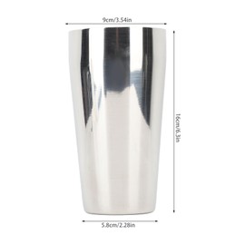 Large Capacity Milkshake Cup 304 Stainless Steel, Resistant, Portable for Ice Cream, Fruit Salad Mixing
