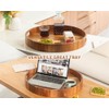 Decent Vrvege Extra Large Round Ottoman Coffee Table Tray, 22"