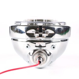 GZLNKU 4.5inch Fog Light Assembly Led Black Motorcycle Passing Light with Chrome Driving Lamp Housing Bucket