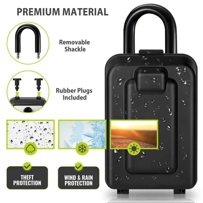 NEWIROVE Key Safe with Number Code, Large Key Safe with