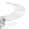 42inch Crystal Chandelier LED Ceiling Fan Light 3-Speed Pendant Lamp