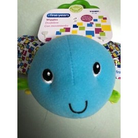 Tomy The First Years Wiggles Baby Rattle Sensory Toy Clips to Stroller or Crib