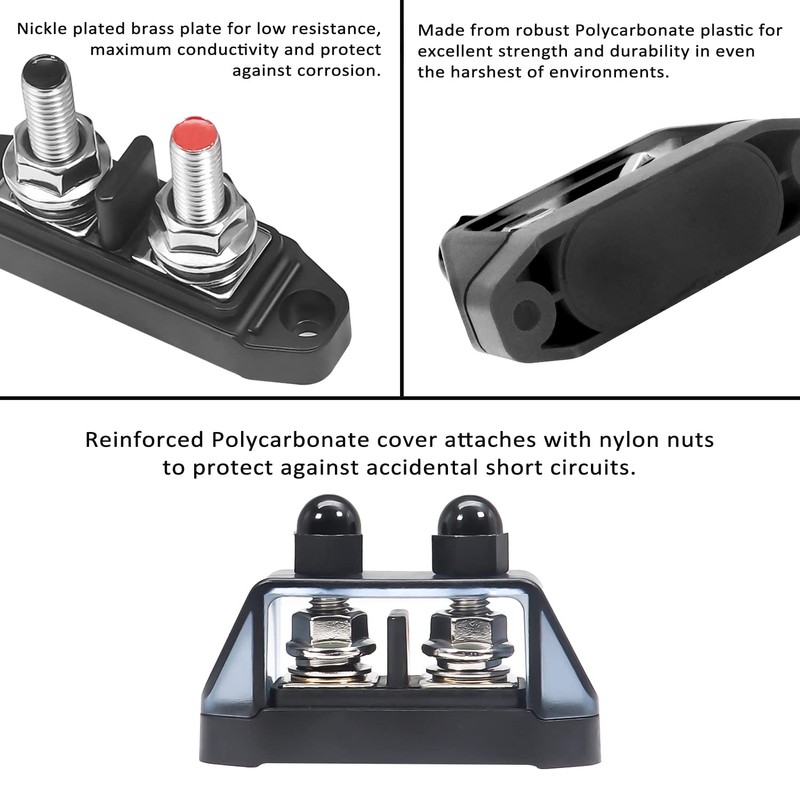 Recoil S2PG Busbar Dual 5/16” Studs with Divider Positive and