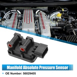 X AUTOHAUX Manifold Absolute Pressure Sensor for Dodge Dakota for Ram for Jeep Cherokee Wrangler 56029405 ABS Black
