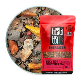 Tiesta Tea - Sexy Hot Christmas Tea, Loose Leaf Cocoa Chili Black Tea, High Caffeine, Hot & Ice Tea, 1 lb Bulk Bag - 200 Cups, Natural Flavors, Spicy Black Tea Loose Leaf