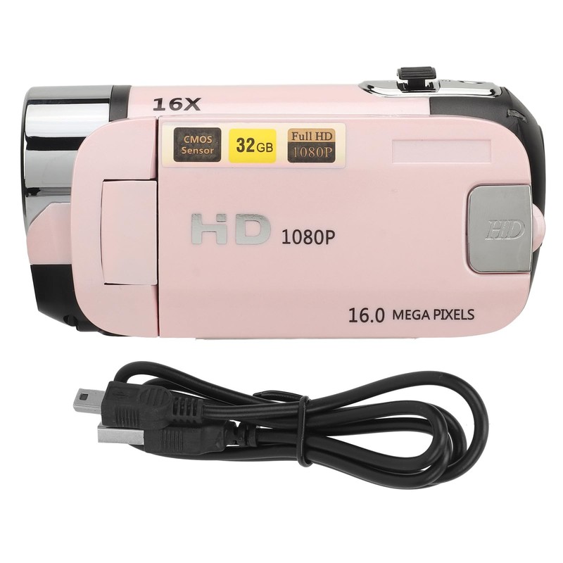 Lazmin112 D90 Video Camera Camcorder, 1080P 16MP Digital Camera Recorder,
