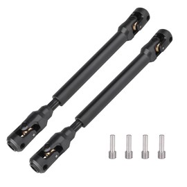 2pcs Hobbyfire 1/10 RC Crawler Drive Shafts Steel Universal Joint Driveshaft Heavy Duty for Axial SCX10 II III TRX4 Redcat Gen8 Gen7 Element Upgrades Parts(129-198mm)