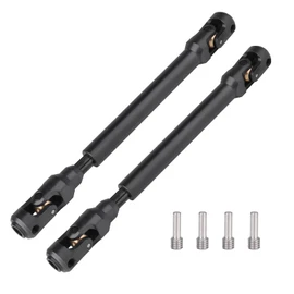 2pcs Hobbyfire 1/10 RC Crawler Drive Shafts Steel Universal Joint Driveshaft Heavy Duty for Axial SCX10 II III TRX4 Redcat Gen8 Gen7 Element Upgrades Parts(129-198mm)