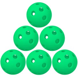 Funien 6 Packs 26 Holes Indoor Pickleball Balls for Indoor Court