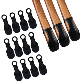 Jaxbo Non-Slip Hanger Grips, Clothing Non-Slip Rubber Hanger Strips, Hanging Gripper - Stretchable & Eco-Friendly Fit on The Ends of Wooden Hangers, 12PCS (Black)