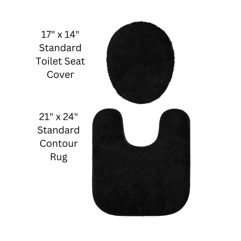 Garland Rug Traditional Nylon Washable Basin Blue 4 Piece Set