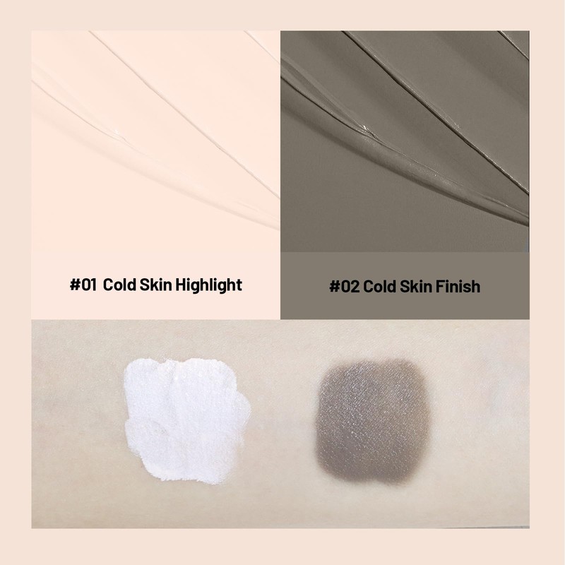 HOSAILY 2 Pcs Cool Toned Grey Liquid Contour and Highlighter