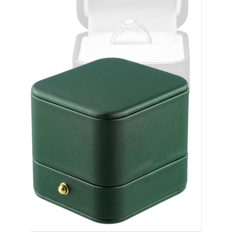 Caja de anillo de compromiso - Promesa, Regalo, Alajero Elaborado