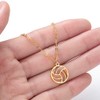 NOUMANDA Fashion Geometric Elements Volleyball Necklace Cut Metal Hollow Ball