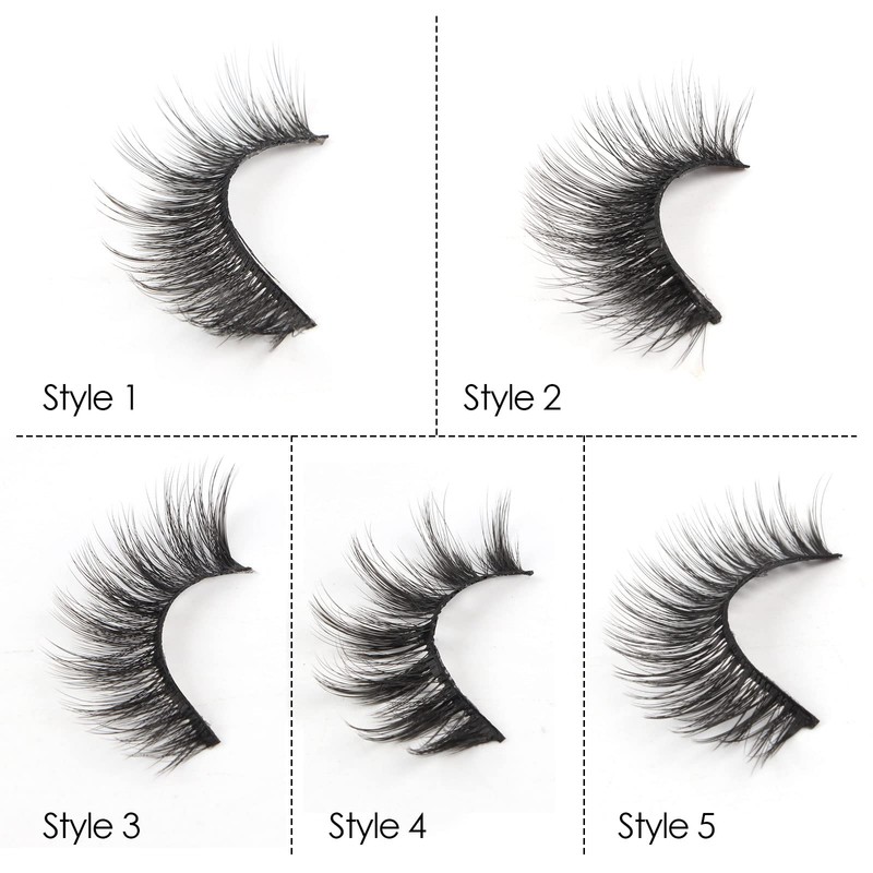 False Eyelashes 3D Artificial Eyelashes Natural Fake Lashes 5 Different