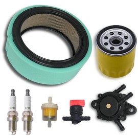 24 083 03-S Air Filter Fit for Kohler Command 18HP-25HP OHV Engine CH18-25 CV18-CV25, CH730-CH740 and CV675-CV740 Lawn Mower 24 083 03 24 883 03-S1 with 52 050 02-S Oil Filter & 2 Pcs Spark Plugs