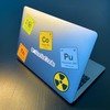 Radioactive Elements Set of Laptop or Bottle Stickers for Physics