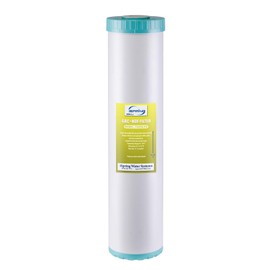 iSpring FG25B-KS High Capacity Heavy Metal Reducing GAC and KDF Whole House Water Filter Replacement Cartridge, 4.5” x 20”