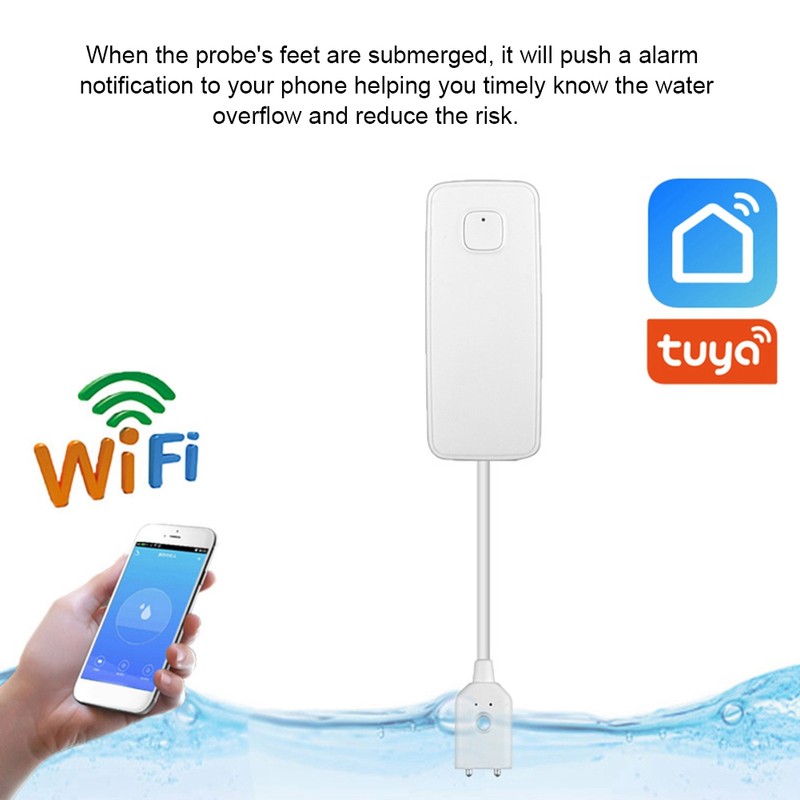 IP67 2.4GHz WiFi Home Water Level Detector Leakage Alarm Sensor