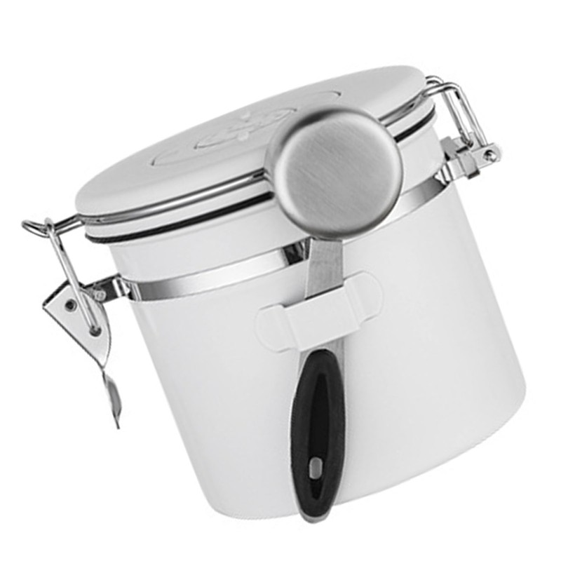 Coffee Canister 1.2L Stainless Steel Versatile Airtight Food Storage Container