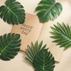 Axafazup 50Pcs Artificial Tropical Palm Leaves, 5 Size Fake Monstera