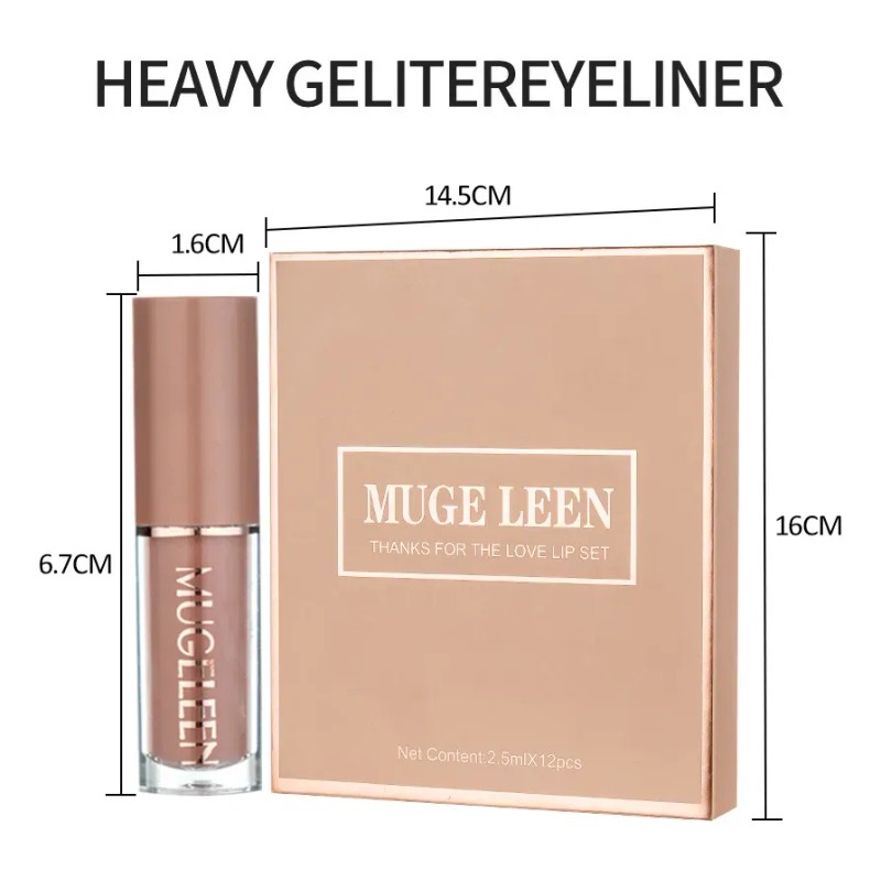 Set 12 Labiales Mate Y Brillo Muge Leen