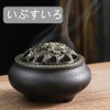 Round Incense Burner with Ceramic Lid, Fire Retardant Cotton and