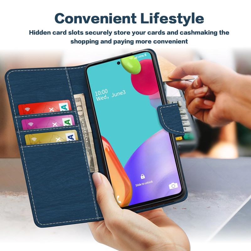 Shantime Leather Wallet Case Compatible with AGM Glory, Colorful Flip