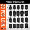 HORUSDY 1/2" Drive Shallow Impact Socket Set, 24-Piece SAE (7/16"-1")