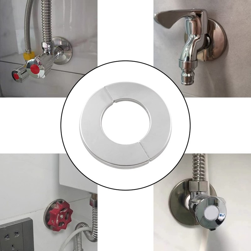 JianLing 2PCS 304 Stainless Steel Round Escutcheon Plate Round Snap-fit