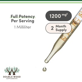 Ashwagandha Organic Drops for Stress Relief (1,200mg, 60 Servings) Ashwagandha Tincture for Adrenal Support and Cortisol Manager (Vegan Safe, Gluten Free, Non-GMO) by Double Wood