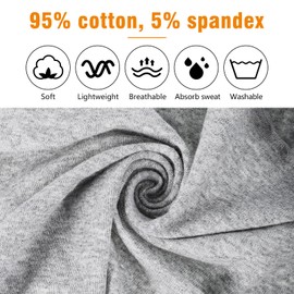 6 Pack Wide Headbands for Women, Non Slip Head Bands for Women's Hair Cotton Stretchy Hair Bands for Daily Workout Yoga Running
