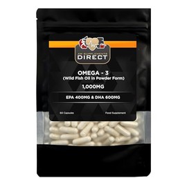 AW Omega 3 | 60 Omega 3 Capsules High Strength 1000mg Wild Fish Oil per Serving | Fish Oil Omega3 Capsules EPA 400mg & GHA 600mg | Non-GMO & Gluten Free | Made in The UK