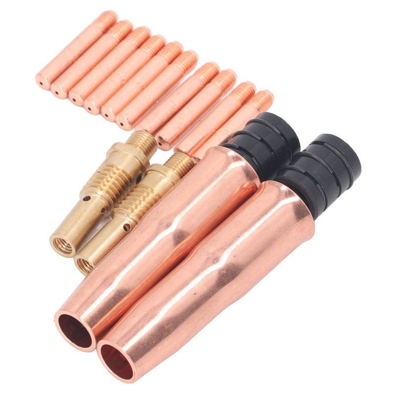 16Pcs MIG Welding Gun Accessory Kit Tip Nozzle Diffuser Adapter