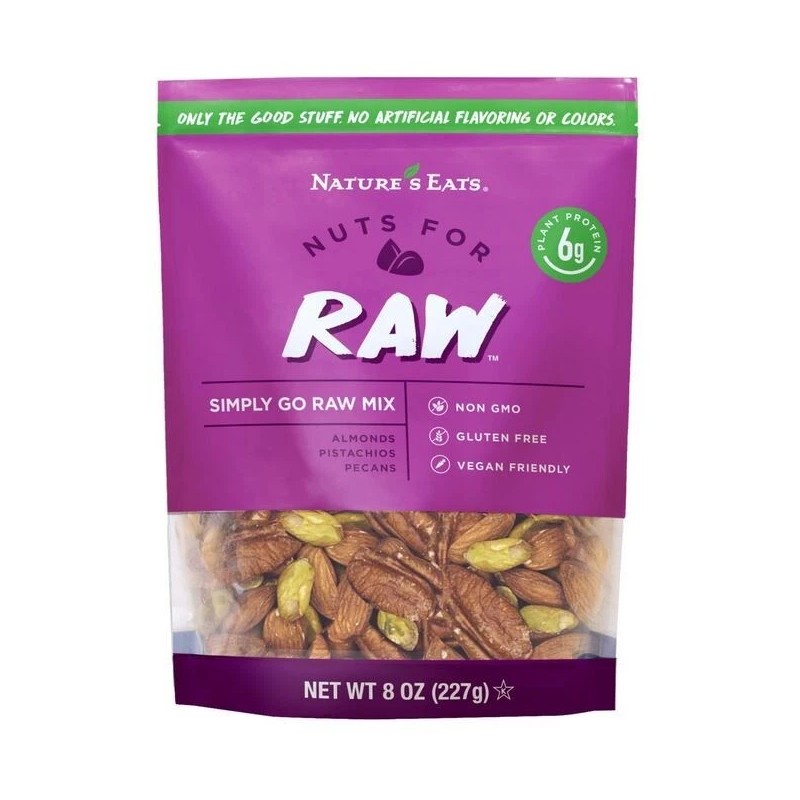 Natures Eats Nuts For Raw, 8 Oz (Pack of 1),