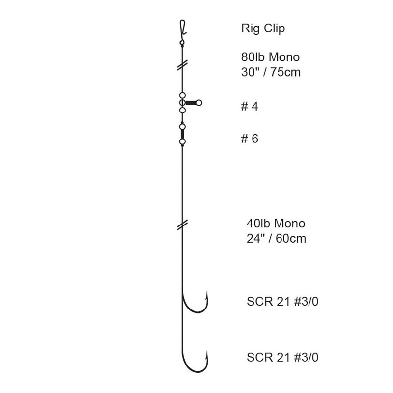 Cox & Rawle Bass/Codling Rig (Pulley Pennel Rig) #3/0