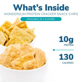 WonderSlim Protein Cracker Snack Chips, Honey Mustard, Low Fat & Gluten Free (10ct)