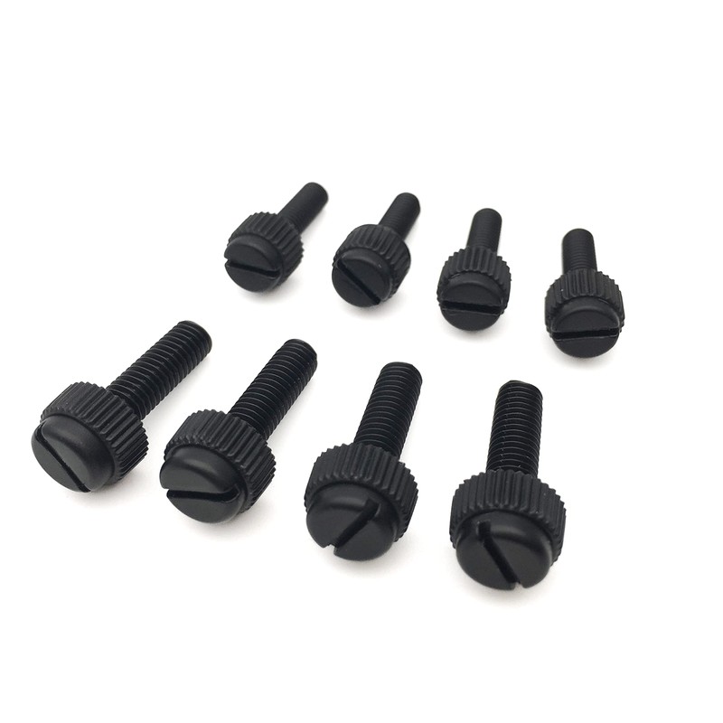 Black Nylon Knurled Thumb Screws M3 5-25mm 50 / 8mm