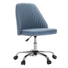 OLIXIS Armless Office Chair Cute Fabric Adjustable Swivel Wheel Desk
