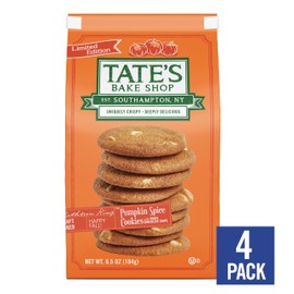 Tate's Bake Shop Pumpkin Spice Cookies, Limited Edition Cookies, 4-6.5 oz Bags