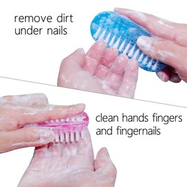 Cepillo de uñas para limpiar las uñas, cepillo de uñas de dos caras, cerdas suaves y rígidas, para hombres, mujeres y niños, 4 unidades