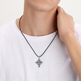 HUKKUN St Sebastian Medal Necklace Sterling Silver Saint Sebastian Pendant Necklace Catholic Jewellery Gifts for Men Women