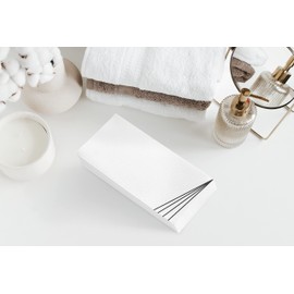 50 Pack Linen Feel Guest Paper Hand Towels | Disposable Super Absorbent Airlaid Paper Towels For Bathroom, Party, Weddings, Or Events | 12 x 17 Inches 1/6 Folded Decorative Design