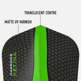 Harrows Retina Dart Flights | 5 x sets Darts Flights (15 Flights Total) I 100 Micron Dart Flights I Premium Extra Strong Made in UK I Professional Darts Accessories I Green Dart Flights