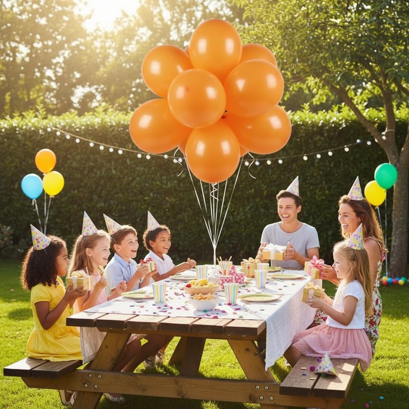 Palloncini Colorati in Lattice, 30 cm, 10 Pezzi (arancione)