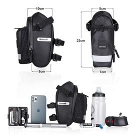 Rhinowalk Bicycle Saddle Bag Cycling Water Holder Saddle Bag Cycling Bike Under Seat Storage Pouch Bag with for MTB Bike,Mountain Bike,Road Bike