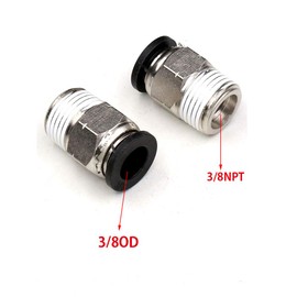 3/8 Air Fittings Push to Connect Fittings,CEKER 3/8 Inch Tubing Od x 3/8" NPT Thread Male Pneumatic Fittings Air Line Fittings Quick Connect Push in Connectors 5Packs